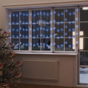U24 LED gaismas aizkars ar burtiem, 500 LED, zils, 8 funkcijas