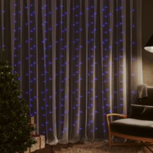 U24 LED aizkars, 3 x 3 m, 300 LED, zils, 8 funkcijas