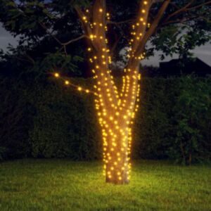 U24 ar saules enerģiju darbināmas gaismas, 5 gab, 5x200 LED, silti balts, iekštelpās/ārtelpās