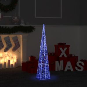 U24 akrila gaismas konuss, LED gaisma, zils 90 cm