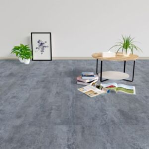 U24 pašlīmējošās grīdas flīzes 20 gab., PVC, 1,86 m², pelēks marmors