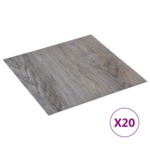 U24 pašlīmējošās grīdas flīzes 20 gab., PVC, 1,86 m², gaiši brūnas