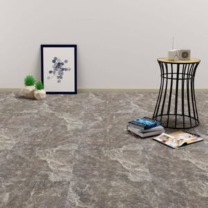Pood24 iseliimuvad põrandaplaadid 20 tk, PVC, 1,86 m², must marmor
