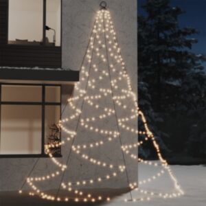 U24 siena ar metāla āķiem, 720 LED, silti balta, 5 m, istaba/pagalms