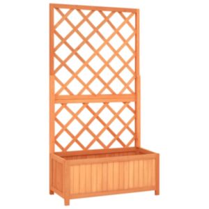 Pood24 võrega taimekast, pruun, 70 x 30 x 135 cm, nulupuit