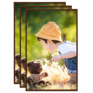 332199 Pood24 Photo Frames Collage 3 pcs for Table Bronze 13x18cm MDF