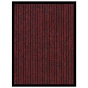 U24 durvju paklājiņš, svītrains, sarkans, 40 x 60 cm