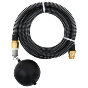 Pood24 imivoolik messingust ühendustega, must 1,1" 5 m PVC