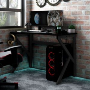 Игровой компьютерный стол U24 с К-образными ножками, черный, 90x60x75 см