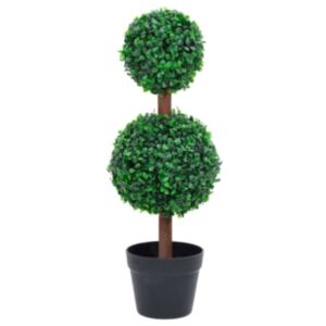 Pood24 kunsttaim pukspuu pallikujuline lillepotiga, roheline, 60 cm