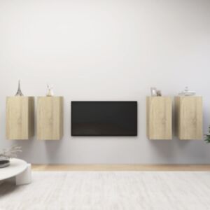 U24 TV skapji, 4gab, Sonoma ozols, 30,5x30x60 cm, skaidu plātne