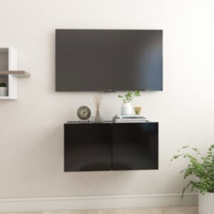 U24 sienas TV skapis, melns 60 x 30 x 30 cm