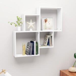 U24 cube полка навесная, белая 80x15x78,5 см, ДСП