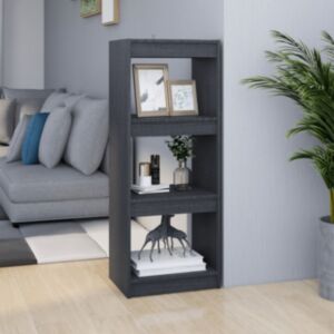 Книжная полка/разделитель комнаты U24, серый, 40x30x103,5 см, массив сосны