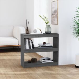 Книжная полка/разделитель комнаты U24, серый, 80 x 30 x 71,5 см, массив сосны