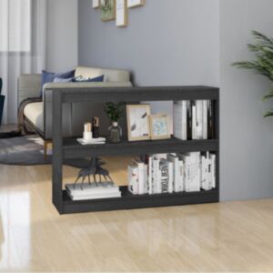Книжная полка/разделитель комнаты U24, серый, 100x30x71,5 см, сосна
