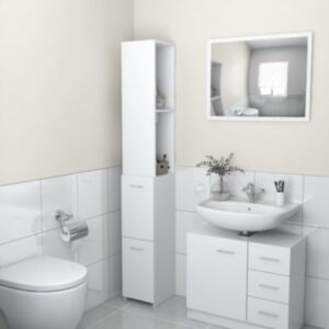 U24 vannas istabas skapis, balts 25 x 25 x 170 cm, skaidu plātne