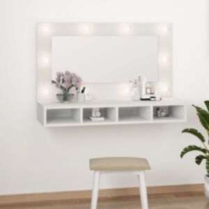 Pood24 peegelkapp valge LEDiga 90x31,5x62 cm