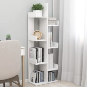 U24 книжный шкаф, белый, 48 x 25,5 x 140 см, ДСП