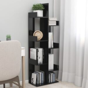 U24 книжный шкаф, черный, 48 x 25,5 x 140 см, ДСП