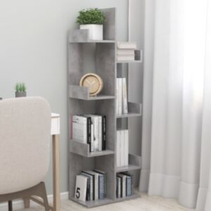 U24 книжный шкаф, серый бетон, 48 x 25,5 x 140 см, ДСП
