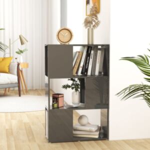 U24 книжная полка / перегородка, ДСП 60x24x94 см глянцевый серый