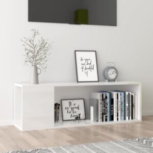 U24 TV skapis, spīdīgi balts, 100 x 24 x 32 cm, skaidu plātne