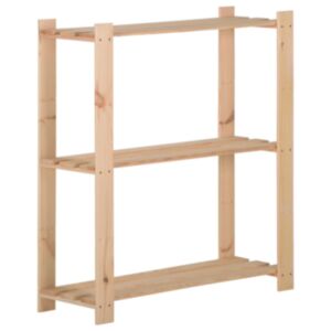 U24 3 stāvu plaukts glabāšanai, 80 x 28,5 x 90 cm, priedes koks