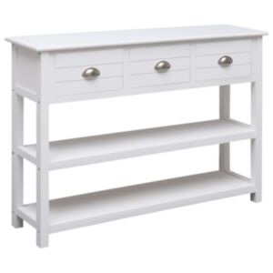 Pood24 puhvetkapp, valge, 108 x 30 x 76 cm, Paulownia puit