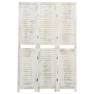 Pood24 3 paneeliga sirm, antiikvalge, 105 x 165, puit
