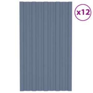 Pood24 katusepaneel 12 tk, tsingitud terasest, hall, 80 x 45 cm 