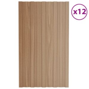 Pood24 katusepaneel 12 tk, tsingitud terasest, naturaalne, 80 x 45 cm