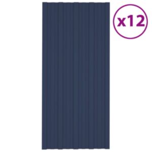 Pood24 katusepaneel 12 tk, tsingitud terasest, antratsiit, 100x45 cm 