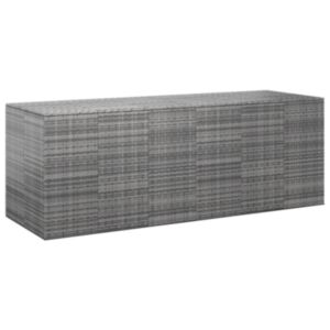 Садовый ящик для хранения U24, ротанг PE, 291x100,5x104 см, серый