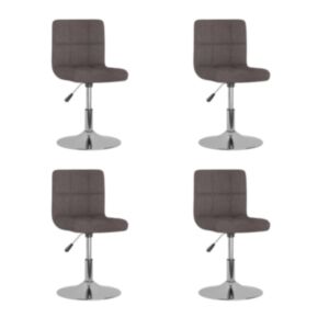 3087457 Pood24 Swivel Dining Chairs 4 pcs Taupe Fabric (334218×2)