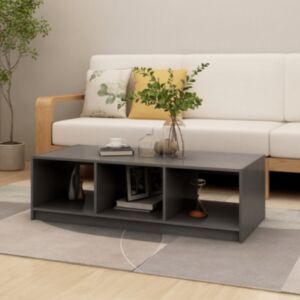 Журнальный столик U24, серый, 110x50x34 см, массив сосны
