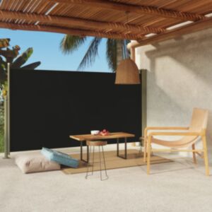 Pood24 lahtitõmmatav terrassi külgsein, 170x300 cm, must