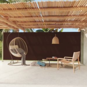 Pood24 lahtitõmmatav terrassi külgsein, 200 x 600 cm, pruun