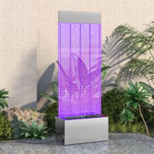 Pood24 mullisammas RGB LED-tuledega, roostevaba teras ja akrüül 110 cm