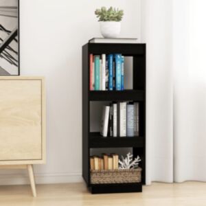 U24 книжный шкаф/перегородка, черный, 40x35x135 см, массив сосны