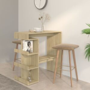 Pood24 baarilaud riiuliga, Sonoma tamm, 100x50x101,5 cm puitlaastplaat