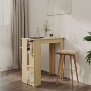 Pood24 baarilaud riiuliga, Sonoma tamm, 102x50x103.5 cm puitlaastplaat