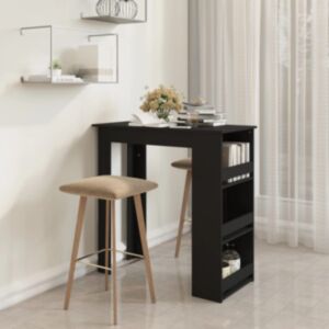 Pood24 baarilaud riiuliga, must, 102x50x103,5 cm, tehispuit