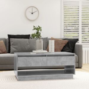 Pood24 kohvilaud, betoonhall, 102,5 x 55 x 44 cm, puitlaastplaat