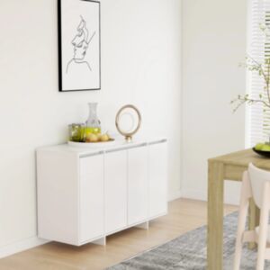 Pood24 puhvetkapp, valge, 120 x 41 x 75 cm, puitlaastplaat