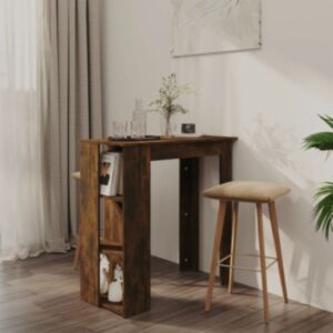 Pood24 baarilaud riiuliga, suitsupruun, 102x50x103.5 cm
