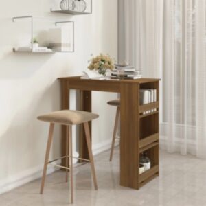 Pood24 baarilaud riiuliga, pruun tamm, 102 x 50 x 103,5 cm