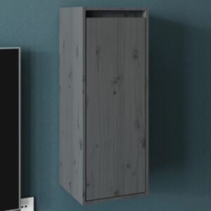U24 Навесной шкаф серый 30x30x80 см, дерево сосна