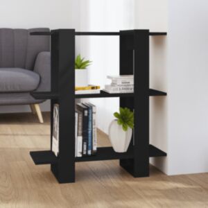 Книжный шкаф/разделитель U24, черный, 80x30x87 см