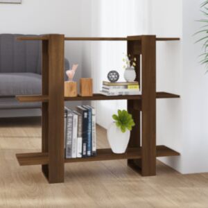 Книжная полка/разделитель комнаты U24, коричневый дуб, 100x30x87 см